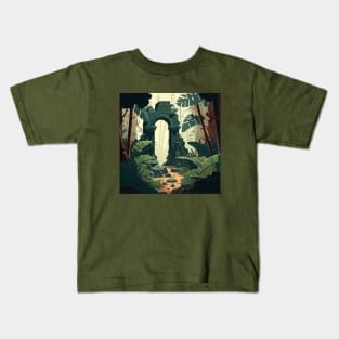 Ancient Ruins Hidden in a Jungle Kids T-Shirt